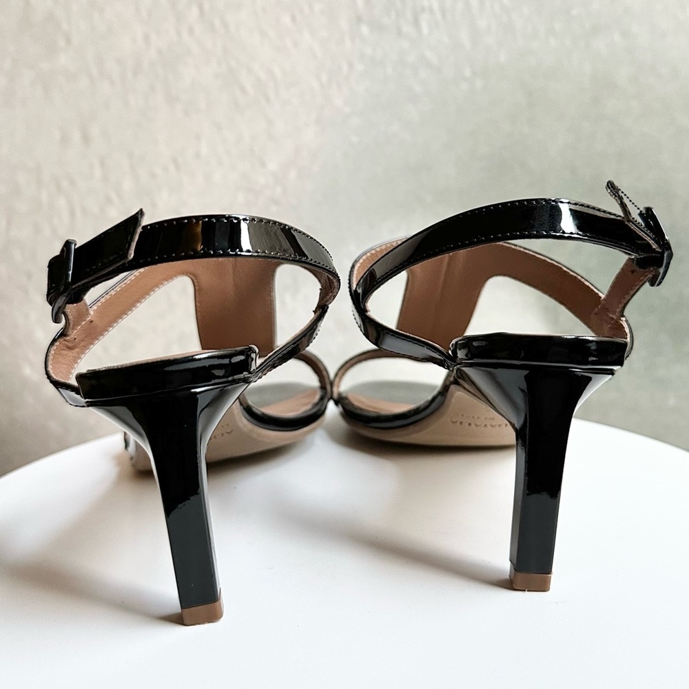 🌸AQUATALIA🌸 Rosetta Patent Slingback Sandal Black Size:6.5 - Picture 9 of 12